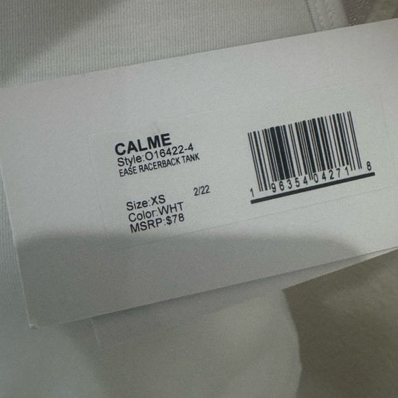 NWT JOHNNY WAS CALME Women's White Sleeveless racer back tank Top - Picture 7 of 10